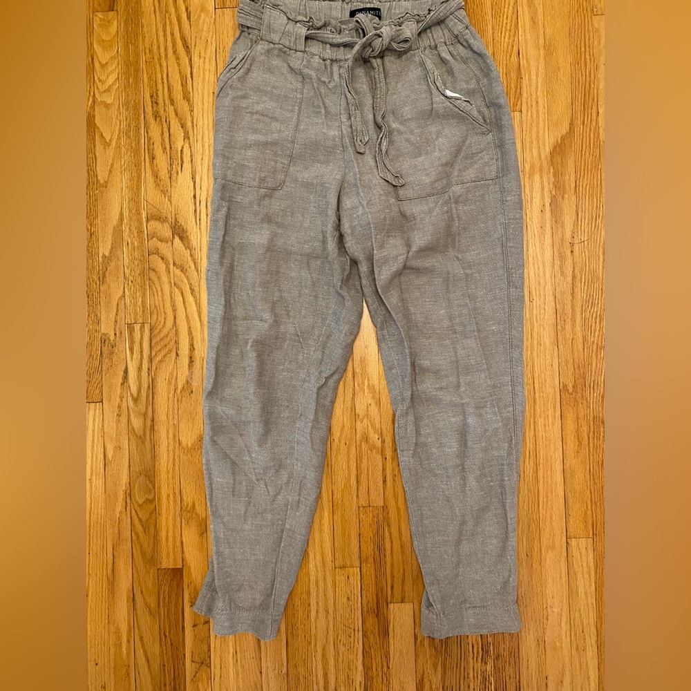 Dynamite Oat Colour Linen Trousers Size Small